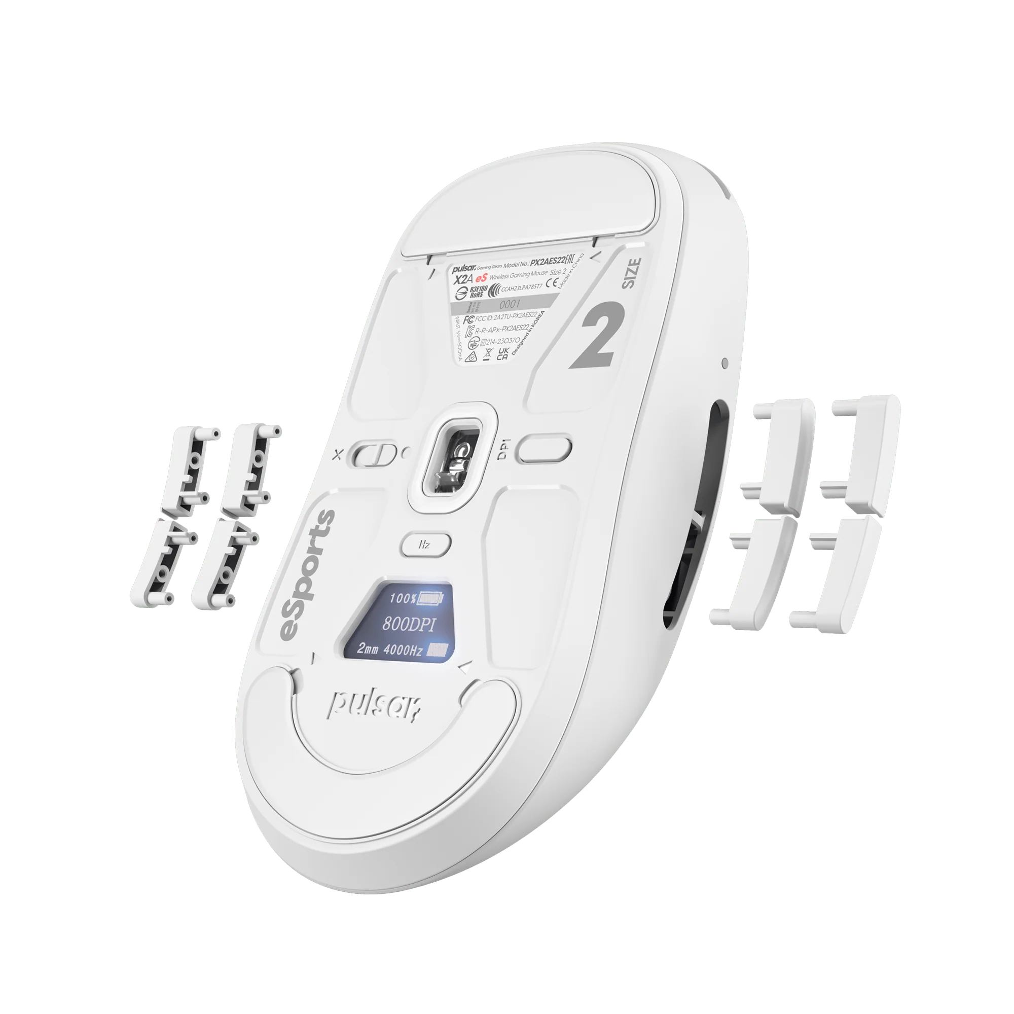[White Edition] X2A eS Medium Gaming Mouse - Image 2